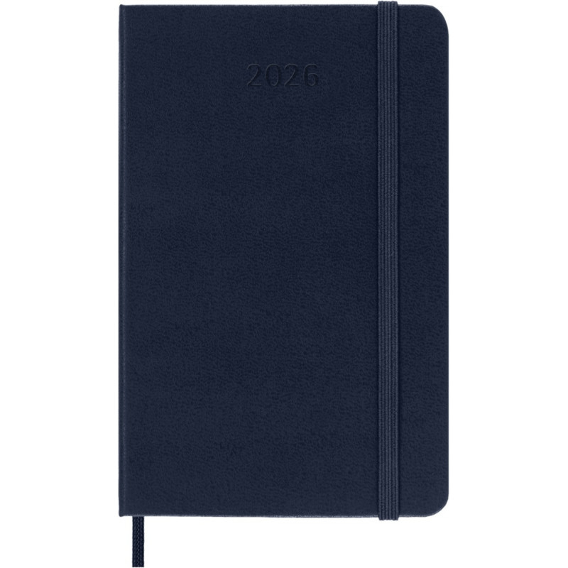 Kalendarz dzienny MOLESKINE 2026, 12M, P, twarda oprawa, 9x14cm, sapphire blue