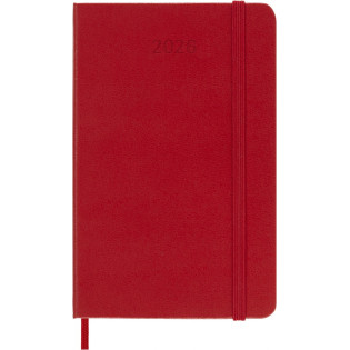 Kalendarz dzienny MOLESKINE 2026, 12M, P, twarda oprawa, 9x14cm, scarlet red