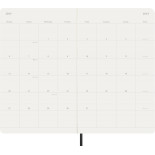 Kalendarz miesięczny MOLESKINE 2026, 12M, L, miękka oprawa, 13x21cm, czarny