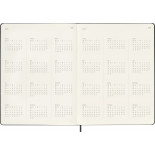 Kalendarz miesięczny MOLESKINE 2026, 12M, XL, twarda oprawa, 19x25cm, czarny