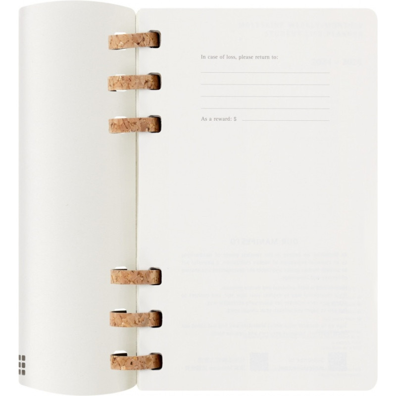 Kalendarz tygodniowy/miesięczny na spirali MOLESKINE 2026, 12M, L, miękka oprawa, 13x21cm, czarny