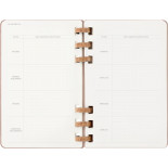 Kalendarz tygodniowy/miesięczny na spirali MOLESKINE 2026, 12M, L, twarda oprawa, 13x21cm, crush almond