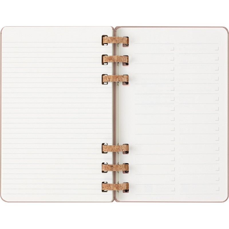 Kalendarz tygodniowy/miesięczny na spirali MOLESKINE 2026, 12M, L, twarda oprawa, 13x21cm, crush almond