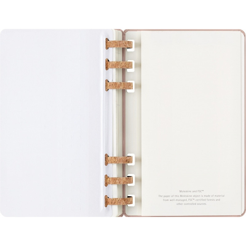 Kalendarz tygodniowy/miesięczny na spirali MOLESKINE 2026, 12M, L, twarda oprawa, 13x21cm, crush almond