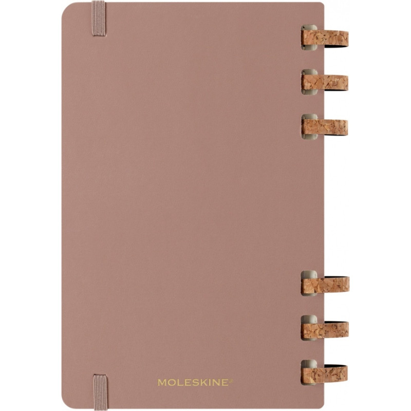 Kalendarz tygodniowy/miesięczny na spirali MOLESKINE 2026, 12M, L, twarda oprawa, 13x21cm, crush almond