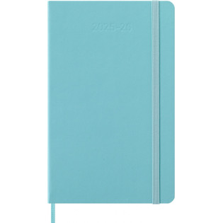 Kalendarz tygodniowy MOLESKINE 2025/26, 18M, L, twarda oprawa, 13x21cm, aquamarine
