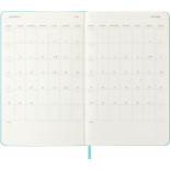 Kalendarz tygodniowy MOLESKINE 2025/26, 18M, L, twarda oprawa, 13x21cm, aquamarine