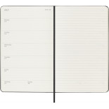 Kalendarz tygodniowy MOLESKINE 2025/26, 18M, L, twarda oprawa, 13x21cm, czarny