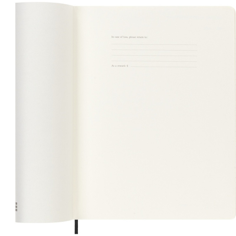 Kalendarz tygodniowy MOLESKINE 2025/26, 18M, XL, miękka oprawa, 19x25cm, czarny