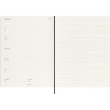 Kalendarz tygodniowy MOLESKINE 2025/26, 18M, XL, miękka oprawa, 19x25cm, czarny