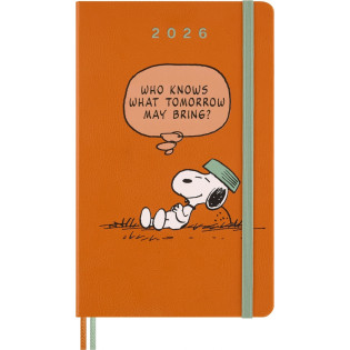 Kalendarz tygodniowy MOLESKINE 2026, 12M, L, twarda oprawa, 13x21cm, Peanuts Snoopy