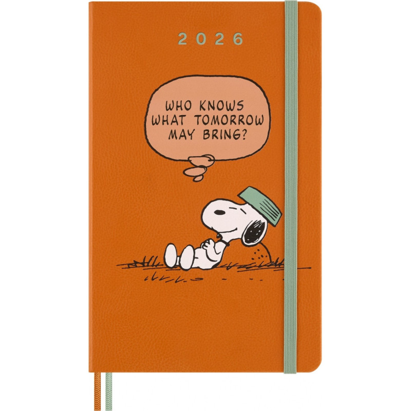 Kalendarz tygodniowy MOLESKINE 2026, 12M, L, twarda oprawa, 13x21cm, Peanuts Snoopy