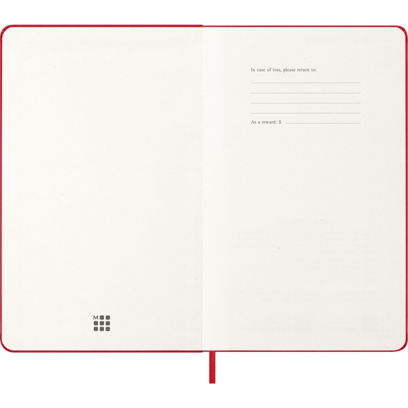Kalendarz tygodniowy MOLESKINE 2026, 12M, L, twarda oprawa, 13x21cm, scarlet red