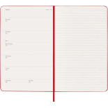 Kalendarz tygodniowy MOLESKINE 2026, 12M, L, twarda oprawa, 13x21cm, scarlet red