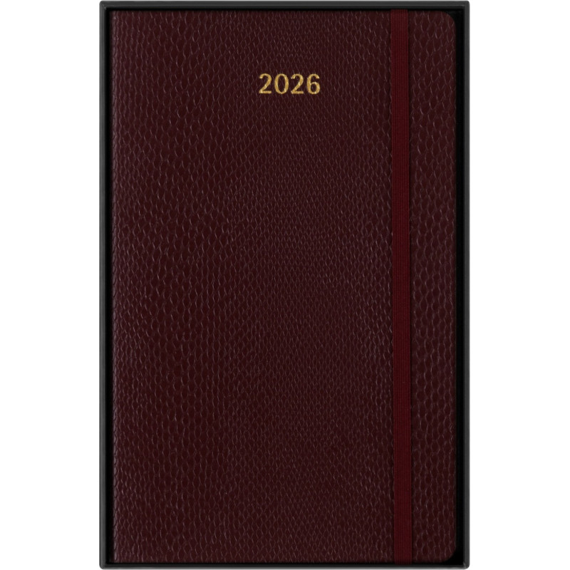 Kalendarz tygodniowy MOLESKINE 2026, 12M, L, synt. skóra węża, 13x21cm, edycja limitowana, w pudełku, bordeaux