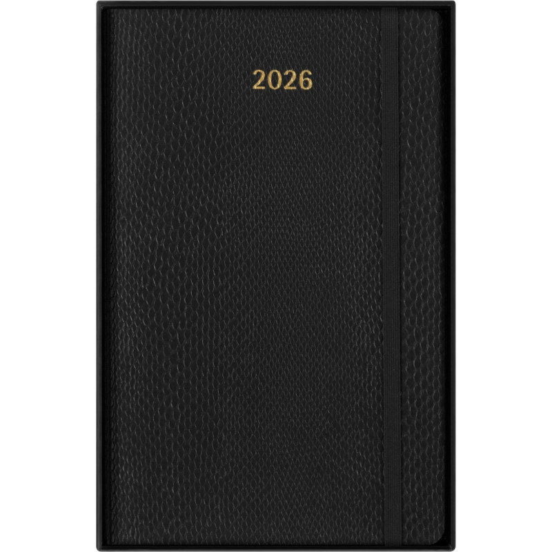 Kalendarz tygodniowy MOLESKINE 2026, 12M, L, synt. skóra węża, 13x21cm, edycja limitowana, w pudełku, czarny