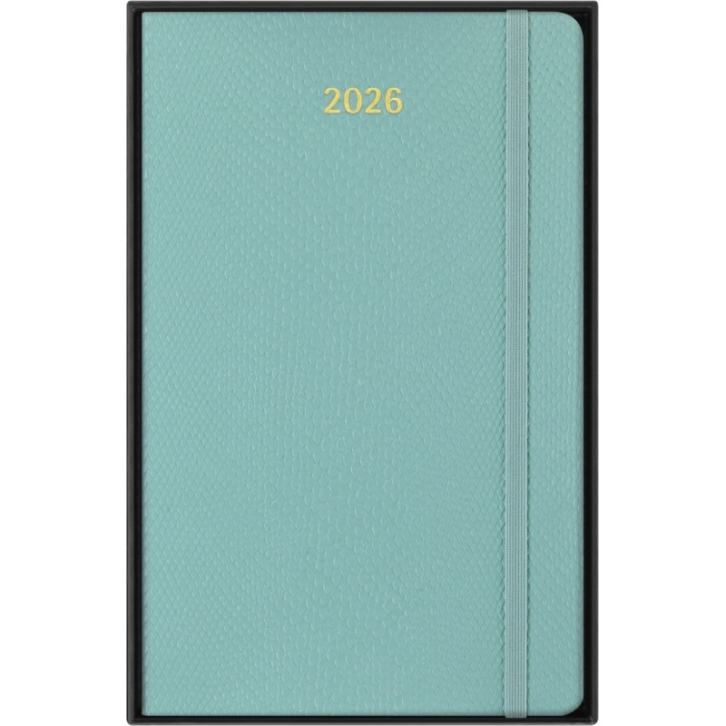 Kalendarz tygodniowy MOLESKINE 2026, 12M, L, synt. skóra węża, 13x21cm, edycja limitowana, w pudełku, sage green
