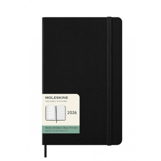 Kalendarz tygodniowy MOLESKINE 2026, 12M, L, twarda oprawa, 13x21cm, czarny