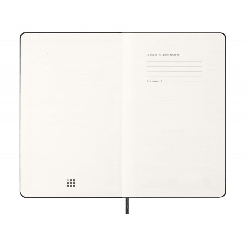 Kalendarz tygodniowy MOLESKINE 2026, 12M, L, twarda oprawa, 13x21cm, czarny