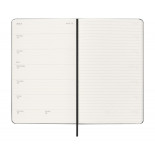 Kalendarz tygodniowy MOLESKINE 2026, 12M, L, twarda oprawa, 13x21cm, czarny
