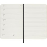 Kalendarz tygodniowy MOLESKINE 2026, 12M, P, miękka oprawa, 9x14cm, czarny