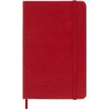 Kalendarz tygodniowy MOLESKINE 2026, 12M, P, twarda oprawa, 9x14cm, scarlet red