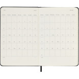 Kalendarz tygodniowy MOLESKINE 2026, 12M, P, twarda oprawa, 9x14cm, czarny