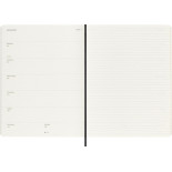 Kalendarz tygodniowy MOLESKINE 2026, 12M, XL, miękka oprawa, 19x25cm, czarny