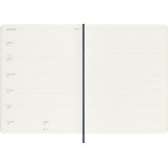 Kalendarz tygodniowy MOLESKINE 2026, 12M, XL, miękka oprawa, 19x25cm, sapphire blue
