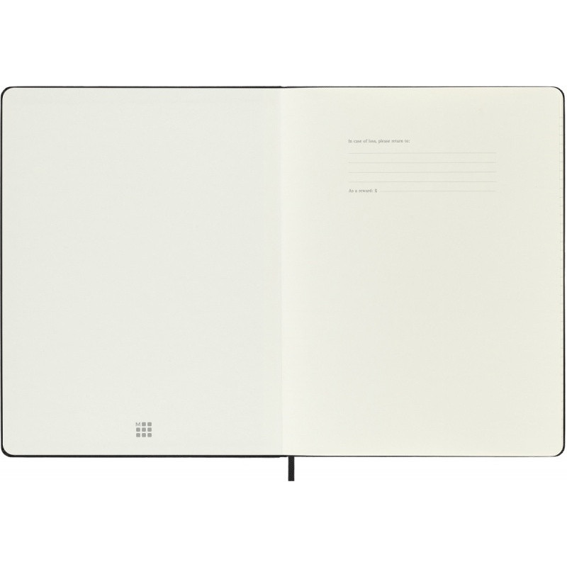 Kalendarz tygodniowy MOLESKINE 2026, 12M, XL, twarda oprawa, 19x25cm, czarny