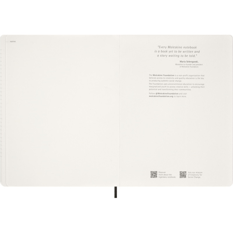 Kalendarz tygodniowy vertykalny MOLESKINE 2026, 15M, XXL, miękka oprawa, 23,5x28cm, czarny