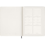 Kalendarz tygodniowy vertykalny MOLESKINE 2026, 15M, XXL, miękka oprawa, 23,5x28cm, czarny