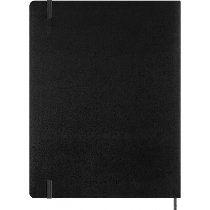 Kalendarz tygodniowy vertykalny MOLESKINE 2026, 15M, XXL, miękka oprawa, 23,5x28cm, czarny