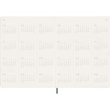 Kalendarz tygodniowy vertykalny MOLESKINE 2026, 15M, XXL, miękka oprawa, 23,5x28cm, myrtle green