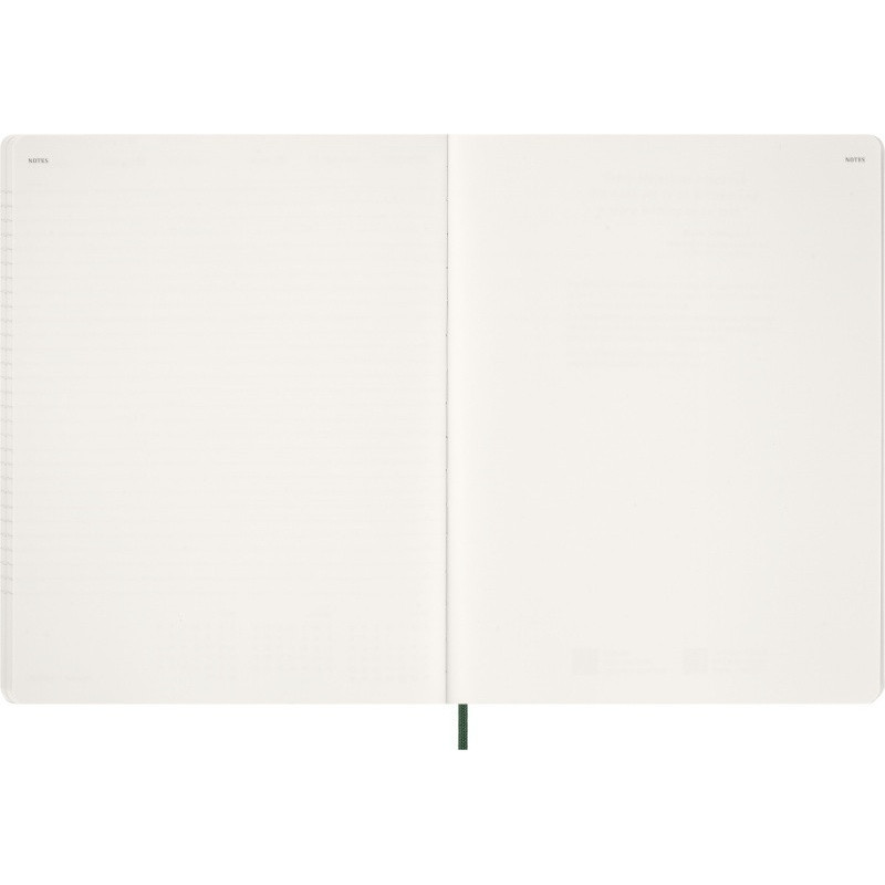 Kalendarz tygodniowy vertykalny MOLESKINE 2026, 15M, XXL, miękka oprawa, 23,5x28cm, myrtle green