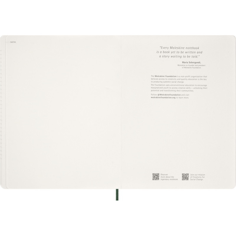 Kalendarz tygodniowy vertykalny MOLESKINE 2026, 15M, XXL, miękka oprawa, 23,5x28cm, myrtle green