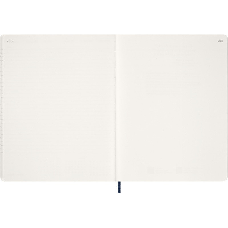 Kalendarz tygodniowy vertykalny MOLESKINE 2026, 15M, XXL, miękka oprawa, 23,5x28cm, sapphire blue