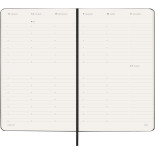 Kalendarz tygodniowy vertykalny MOLESKINE 2026, 12M, L, twarda oprawa, 13x21cm, czarny