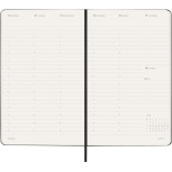 Kalendarz tygodniowy vertykalny MOLESKINE Pro 2026, 12M, L, twarda oprawa, 13x21cm, czarny