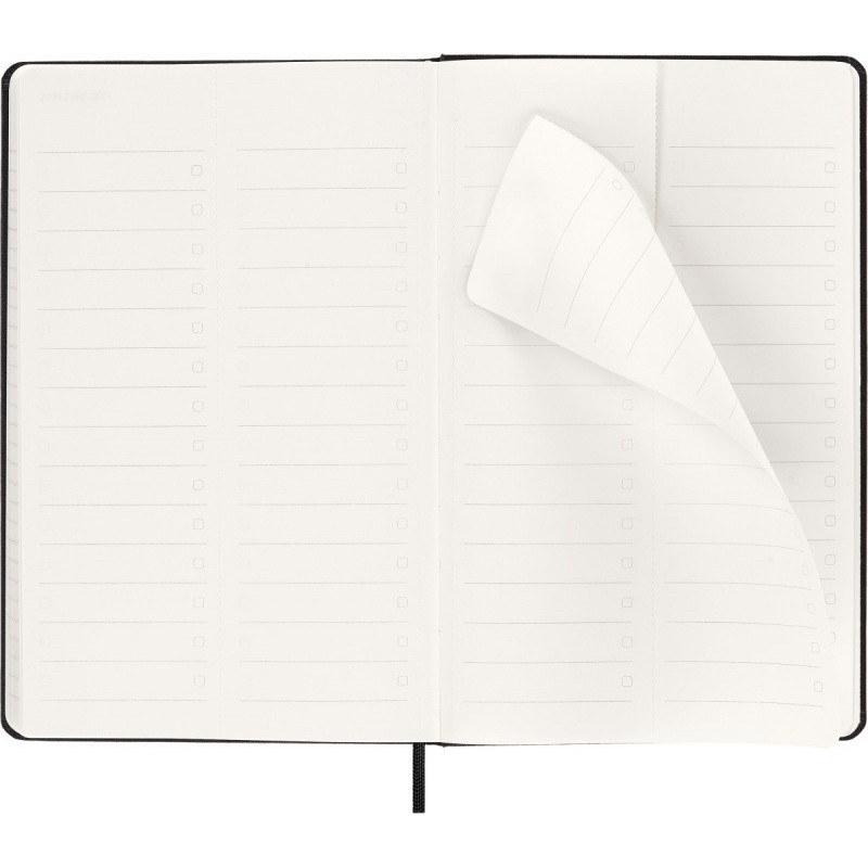 Kalendarz tygodniowy vertykalny MOLESKINE Pro 2026, 12M, L, twarda oprawa, 13x21cm, czarny