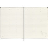 Kalendarz tygodniowy vertykalny MOLESKINE Pro 2026, 12M, XL, twarda oprawa, 19x25cm, czarny