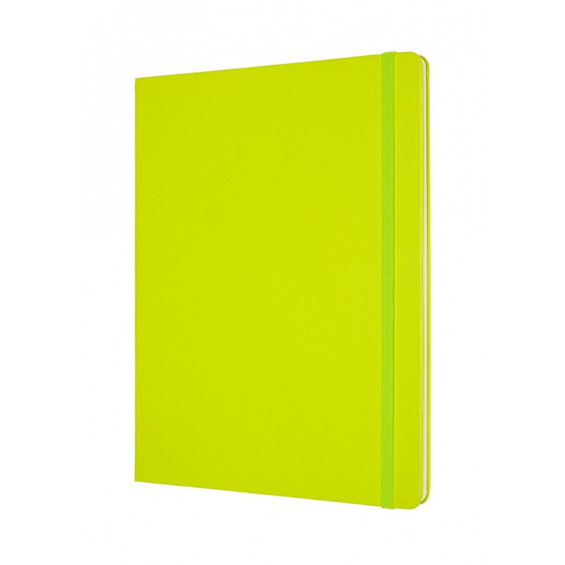 Notes MOLESKINE Classic, XL, 19x25cm, gładki, twarda oprawa, 192 strony, lemon green