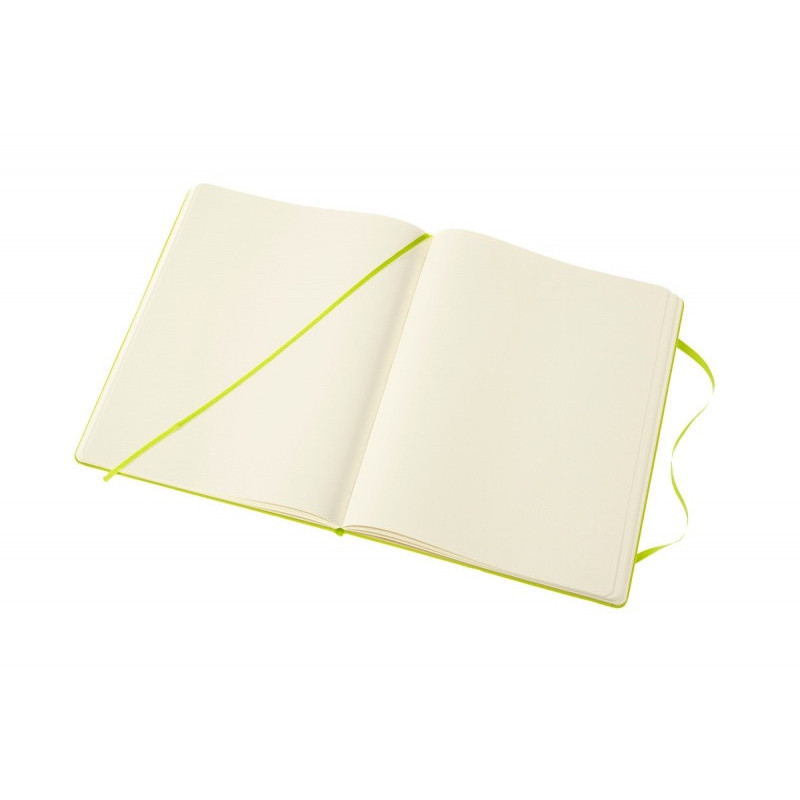 Notes MOLESKINE Classic, XL, 19x25cm, gładki, twarda oprawa, 192 strony, lemon green