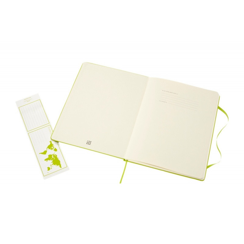 Notes MOLESKINE Classic, XL, 19x25cm, gładki, twarda oprawa, 192 strony, lemon green