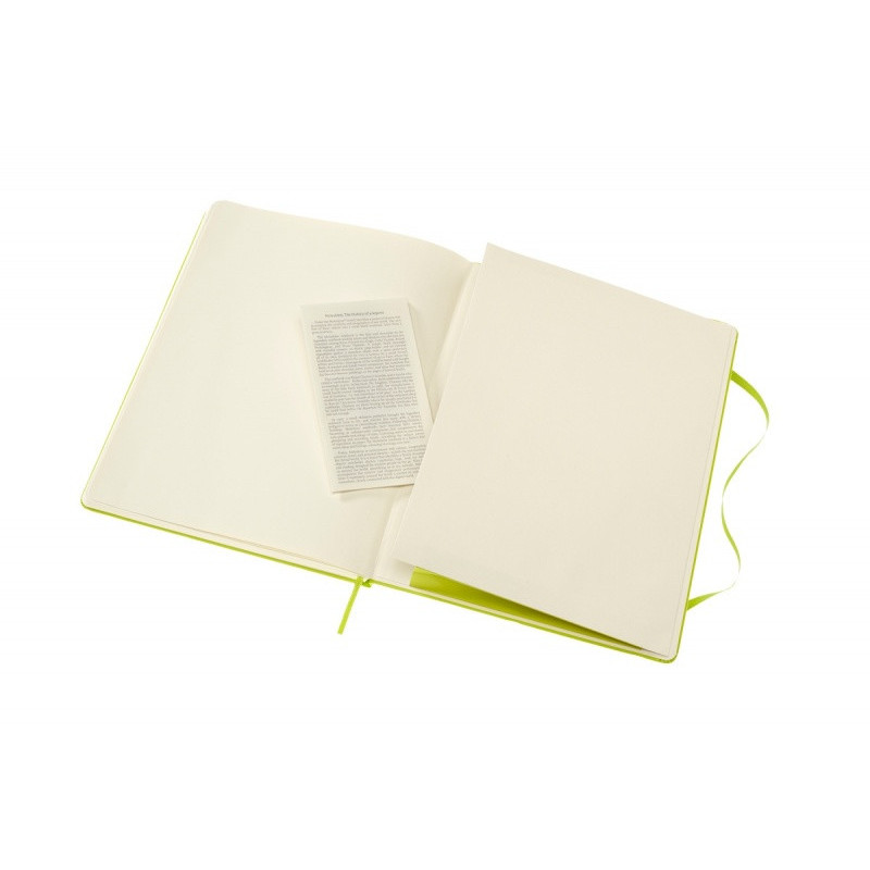 Notes MOLESKINE Classic, XL, 19x25cm, gładki, twarda oprawa, 192 strony, lemon green