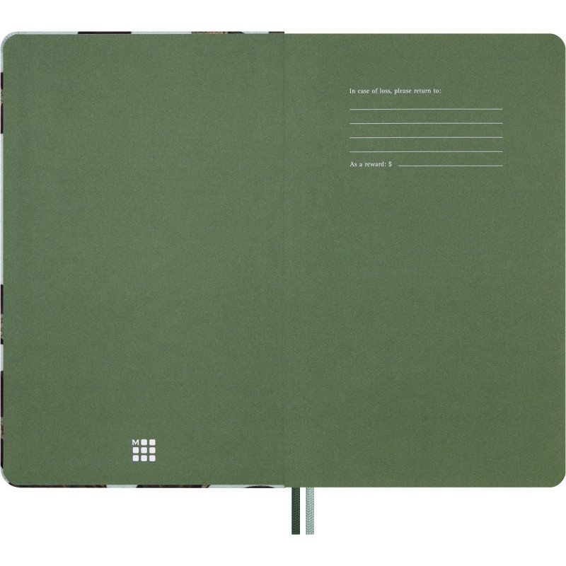 Notes MOLESKINE Snake Leaves 2025, L, 13x21cm, w linie