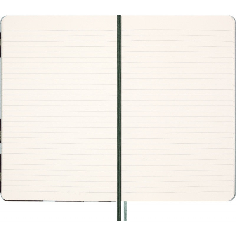 Notes MOLESKINE Snake Leaves 2025, L, 13x21cm, w linie