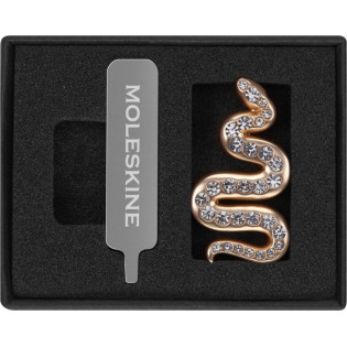 Przypinka MOLESKINE Crystal Snake 2025, złota