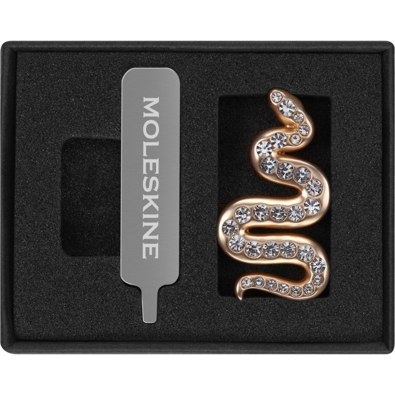 Przypinka MOLESKINE Crystal Snake 2025, złota