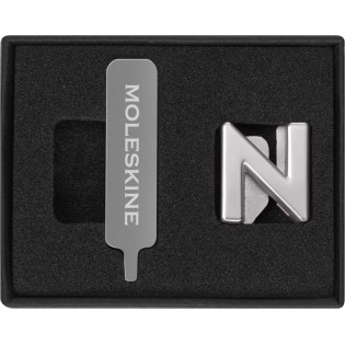 Przypinka MOLESKINE N, srebrna